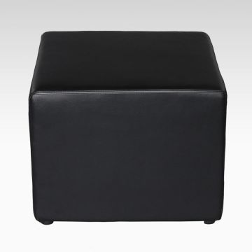 Black Metro 22" Square Ottoman